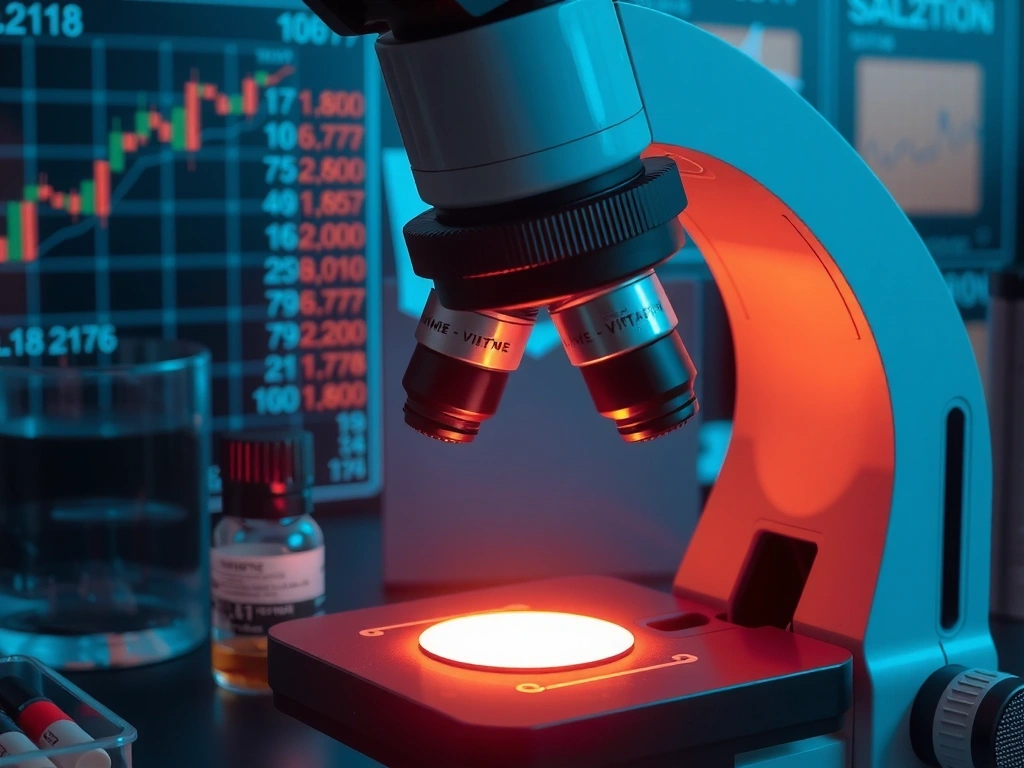 Mikroskop badający strukturę molekularną witaminy
